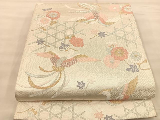 平和屋着物◎六通柄袋帯 唐織 綾小袖 金銀糸 正絹 逸品 BAAT1476gt