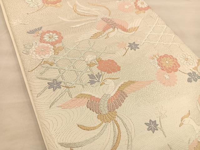 平和屋着物◎六通柄袋帯 唐織 綾小袖 金銀糸 正絹 逸品 BAAT1476gt