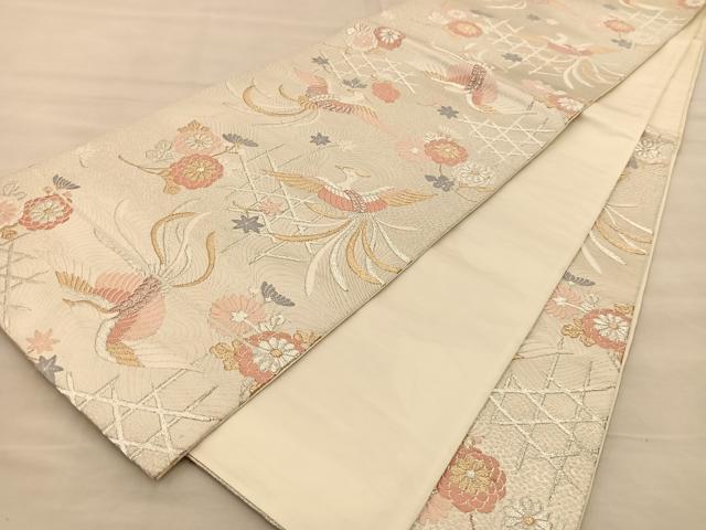 平和屋着物◎六通柄袋帯 唐織 綾小袖 金銀糸 正絹 逸品 BAAT1476gt