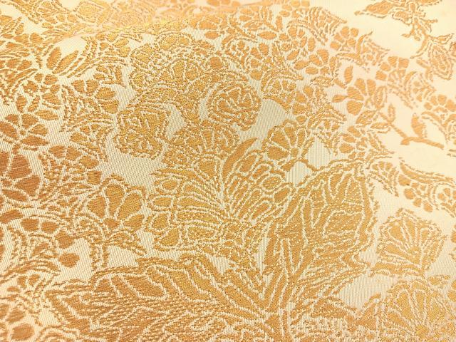 平和屋着物◎六通柄　本袋帯　草花文　金糸　正絹　逸品　BAAT1505gt