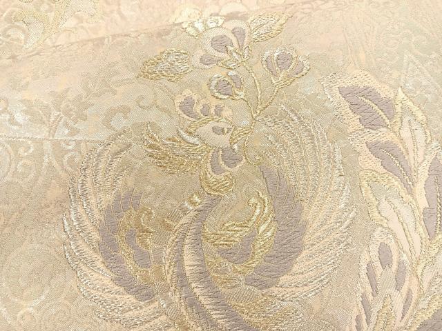 平和屋着物◎六通柄袋帯 昨鳥文 金銀糸 正絹 逸品 BAAT1507gt