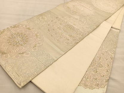 平和屋着物◎六通柄袋帯　唐織　宝相華　金銀糸　正絹　逸品　BAAT1515gt