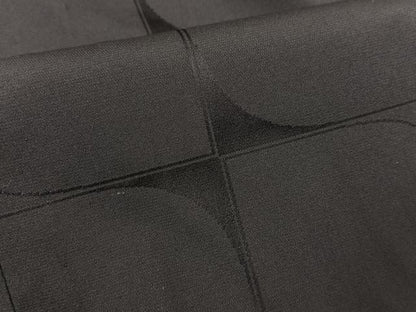 平和屋着物∞道行コート 二部式 単衣 幾何学文様 黒緑色 正絹 逸品 BAAT1597gt