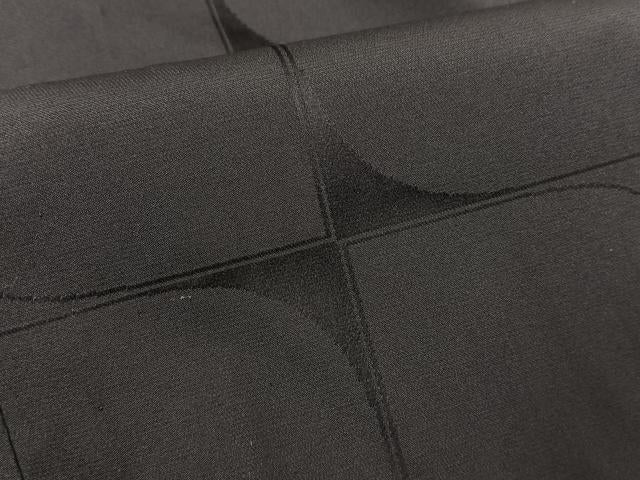 平和屋着物∞道行コート 二部式 単衣 幾何学文様 黒緑色 正絹 逸品 BAAT1597gt
