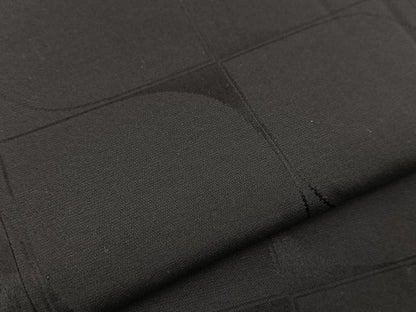 平和屋着物∞道行コート 二部式 単衣 幾何学文様 黒緑色 正絹 逸品 BAAT1597gt
