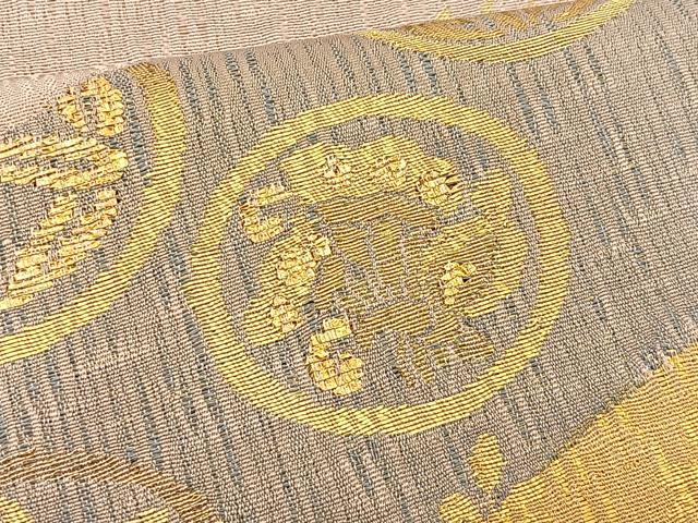 平和屋着物◎六通柄袋帯 吉祥文 金糸 正絹 逸品 BAAT1806if