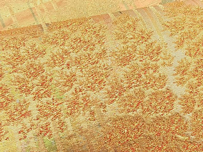 平和屋着物◎六通柄袋帯 爽映百景 金銀糸 正絹 逸品 BAAT1807if