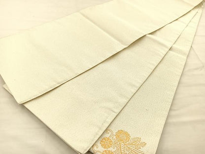 平和屋着物◎太鼓柄袋帯 綴れ 几帳花文 金糸 正絹 逸品 BAAT1844if