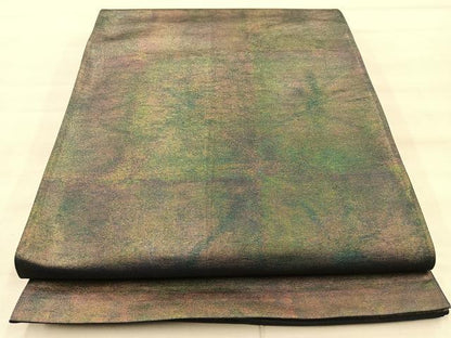 平和屋着物◎六通柄袋帯 霞文 引箔 正絹 逸品 BAAT1879if