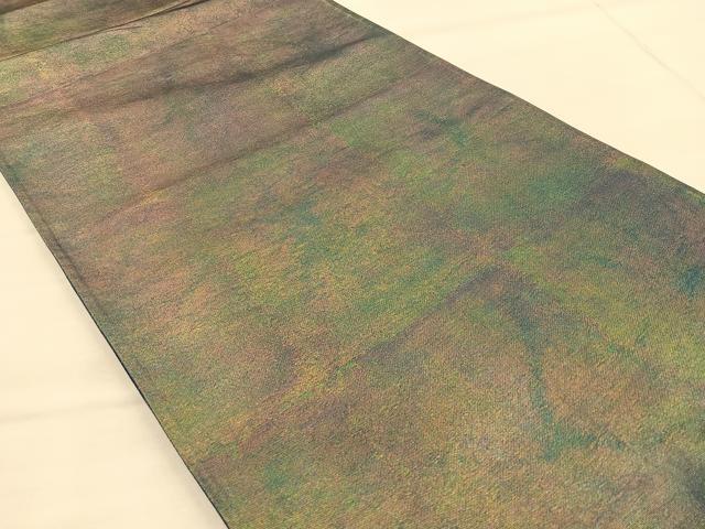 平和屋着物◎六通柄袋帯 霞文 引箔 正絹 逸品 BAAT1879if