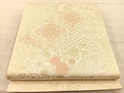 平和屋着物◎両面六通柄袋帯 唐織 九百紋織錦 金銀糸 正絹 逸品 BAAT1902xa