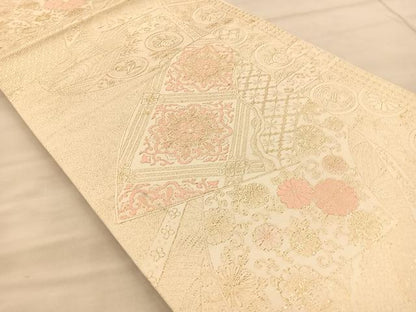 平和屋着物◎両面六通柄袋帯 唐織 九百紋織錦 金銀糸 正絹 逸品 BAAT1902xa