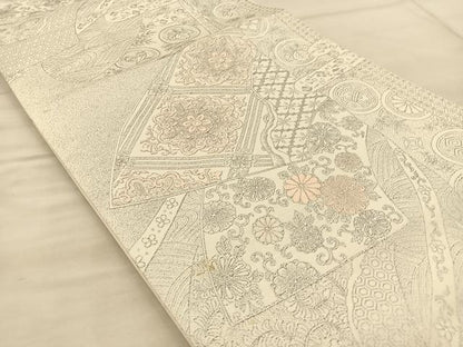 平和屋着物◎両面六通柄袋帯 唐織 九百紋織錦 金銀糸 正絹 逸品 BAAT1902xa