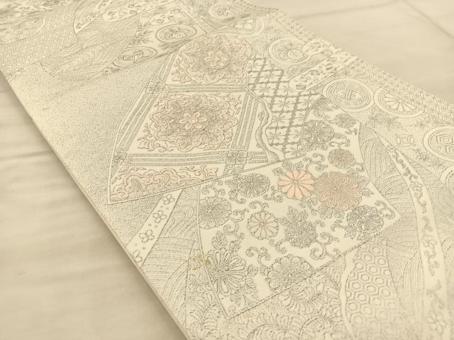 平和屋着物◎両面六通柄袋帯 唐織 九百紋織錦 金銀糸 正絹 逸品 BAAT1902xa