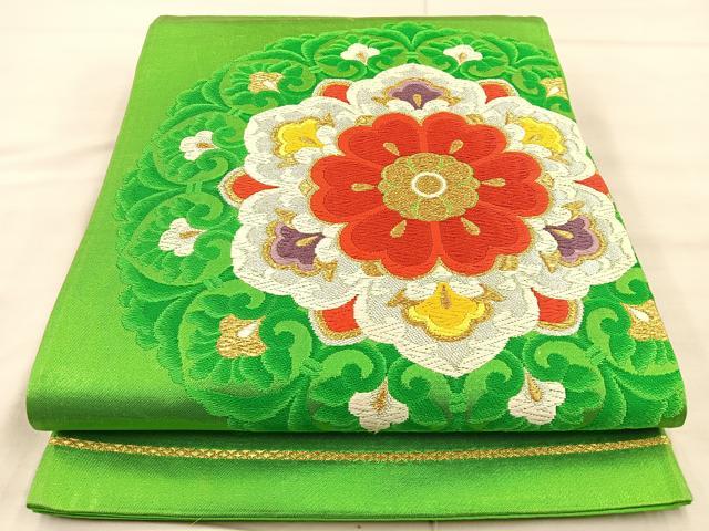 平和屋着物◎六通柄袋帯 唐織 宝相華 金銀糸 正絹 逸品 BAAT1962if