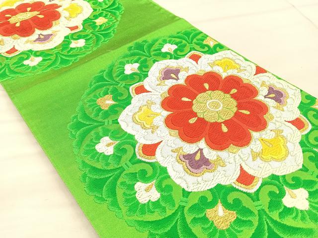 平和屋着物◎六通柄袋帯 唐織 宝相華 金銀糸 正絹 逸品 BAAT1962if