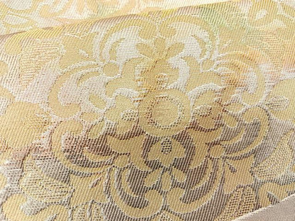 平和屋着物◎六通柄袋帯 切嵌花文 金糸 引箔 正絹 逸品 BAAT2006ph