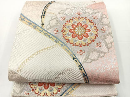 平和屋着物◎両面六通柄袋帯 唐織 正倉院花文 金銀糸 正絹 逸品 BAAT2629ea