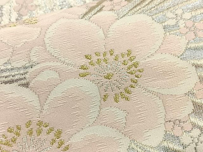 平和屋着物◎六通柄袋帯　桜　金銀糸　正絹　逸品　BAAT2663ea