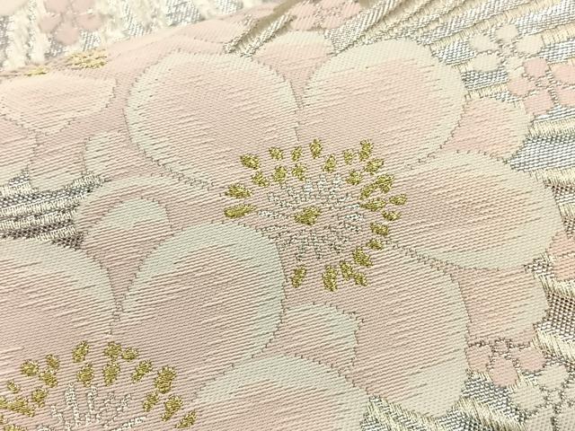 平和屋着物◎六通柄袋帯　桜　金銀糸　正絹　逸品　BAAT2663ea