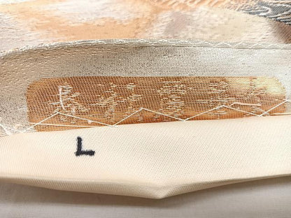 平和屋着物◎六通柄袋帯 春秋麗華文 金糸 正絹 逸品 BAAT2810mz