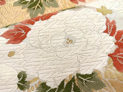 平和屋着物◎六通柄袋帯 唐織 花車文 金糸 正絹 逸品 BAAT2897mz
