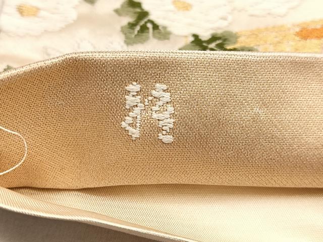 平和屋着物◎六通柄袋帯 唐織 花車文 金糸 正絹 逸品 BAAT2897mz