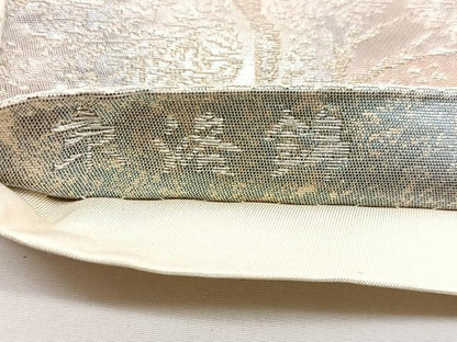 平和屋着物◎六通柄袋帯 風景文 京洛錦 二重引箔 正絹 逸品 BAAT2903mz