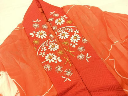 平和屋着物[]七五三　女の子　３歳　長襦袢　半衿刺繍　梅　逸品　BAAT2930mz
