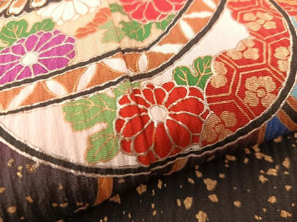 平和屋着物∵女の子　十三参り　子供　祝着・袋帯セット　帯セット　手毬花文　金彩　逸品　BAAT2964mz