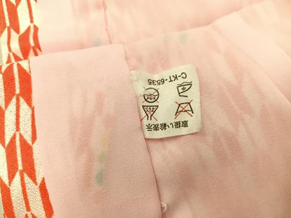 平和屋着物[]七五三　女の子　３歳　祝着　三つ身　被布セット　舞蝶文　逸品　BAAT2966mz