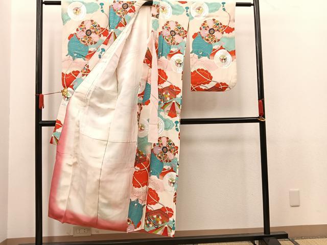 平和屋着物∵女の子 十三参り 子供 祝着・長襦袢セット 文箱亀甲花文 金彩 逸品 BAAT2979mz