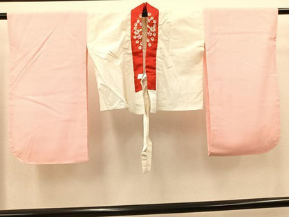 平和屋着物∵女の子 十三参り 子供 祝着・長襦袢セット 文箱亀甲花文 金彩 逸品 BAAT2979mz