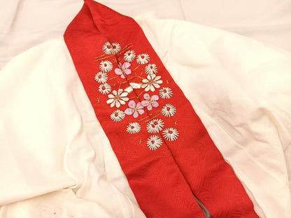 平和屋着物∵女の子 十三参り 子供 祝着・長襦袢セット 文箱亀甲花文 金彩 逸品 BAAT2979mz