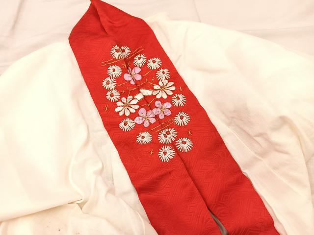 平和屋着物∵女の子 十三参り 子供 祝着・長襦袢セット 文箱亀甲花文 金彩 逸品 BAAT2979mz