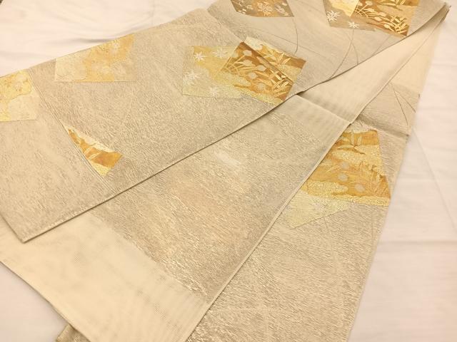 平和屋着物＊夏物 六通柄袋帯 竜田川色紙文 正絹 逸品 BAAT3069hv