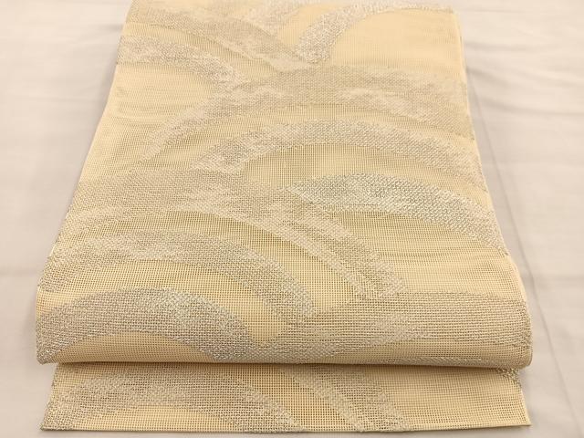 平和屋着物＊夏物 六通柄袋帯 青海波 銀糸 正絹 逸品 BAAT3082hv