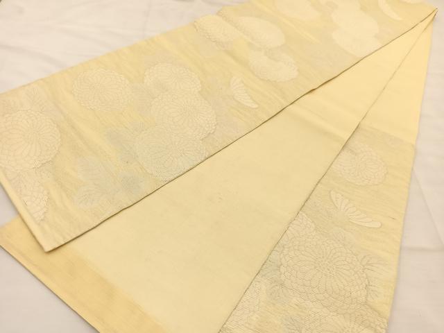 平和屋着物＊夏物 六通柄袋帯 菊 銀糸 正絹 逸品 BAAT3097hv