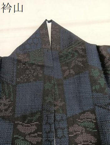 平和屋着物●結城紬 100亀甲 流水松竹花文 正絹 逸品 BAAT3173hv