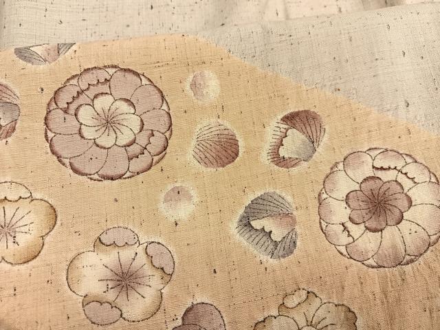 平和屋着物●訪問着 紬地 辻が花 絞り 正絹 逸品 BAAT3197hv
