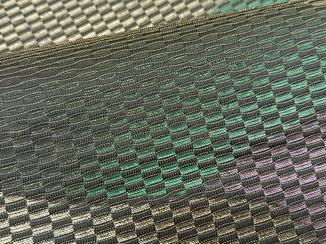 平和屋着物◎六通柄袋帯　流水文　銀糸　正絹　逸品　BAAT3219du