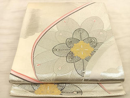 平和屋着物◎西陣 六通柄袋帯 宝相華 金銀糸 正絹 逸品 BAAT3234du