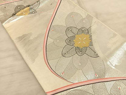 平和屋着物◎西陣 六通柄袋帯 宝相華 金銀糸 正絹 逸品 BAAT3234du