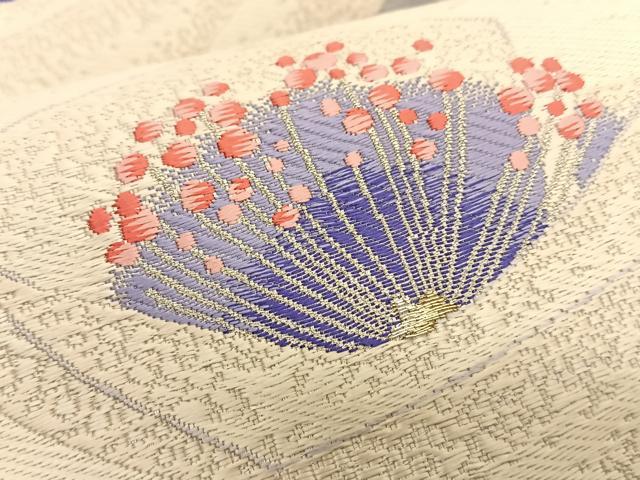 平和屋着物◎西陣 六通柄袋帯 唐織 草花文 金銀糸 正絹 逸品 BAAT3237du