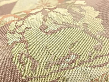 平和屋着物◎六通柄袋帯 近京更紗 銀糸 正絹 逸品 BAAT3363du
