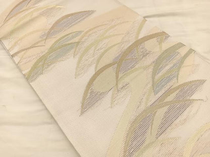 平和屋着物＊夏物　六通柄袋帯　流水芝草文　金糸　正絹　逸品　BAAT3366du