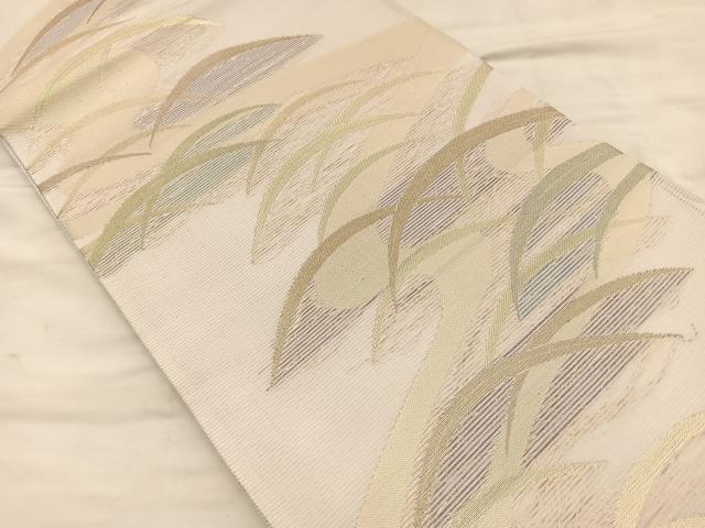 平和屋着物＊夏物　六通柄袋帯　流水芝草文　金糸　正絹　逸品　BAAT3366du