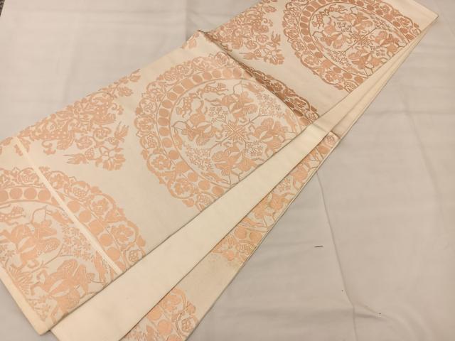 平和屋着物◎六通柄　本袋帯　狩猟円文　正絹　逸品　BAAT3414ui