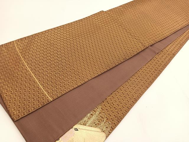 平和屋着物◎太鼓柄袋帯 流水花文 金糸 金彩 正絹 逸品 BAAT3429ui