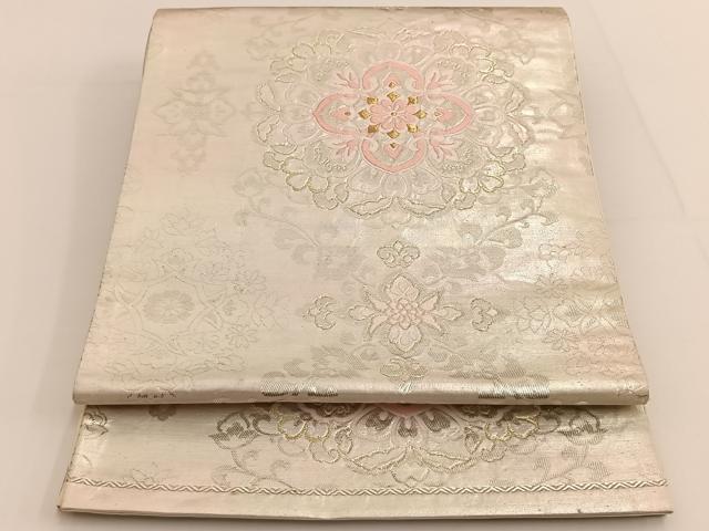 平和屋着物◎六通柄袋帯 唐織 正倉院花文 金銀糸 正絹 逸品 BAAT3432ui
